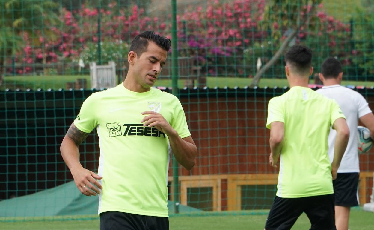 Luis Hernández, en un entrenamiento de pretemporada. 