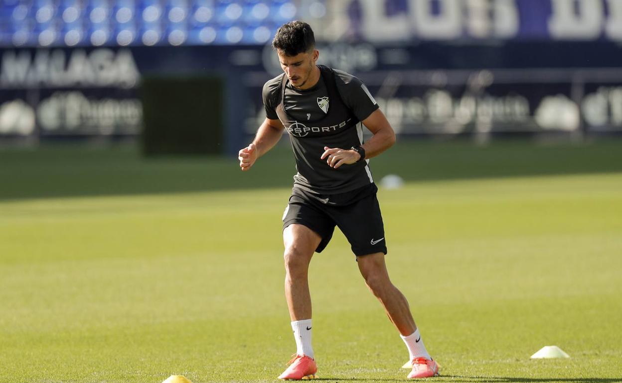 Juan Carlos, en un entrenamiento tras la vuelta al trabajo. 