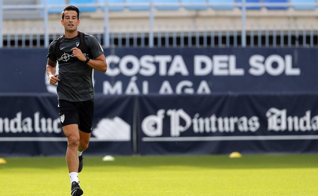 Luis hernández, durante un entrenamiento. 