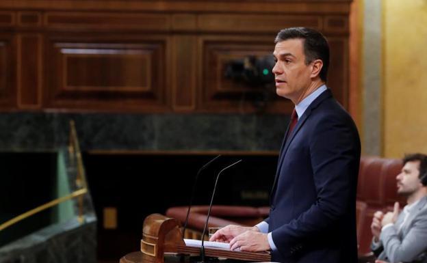 Sánchez, durante su turno de palabra. 