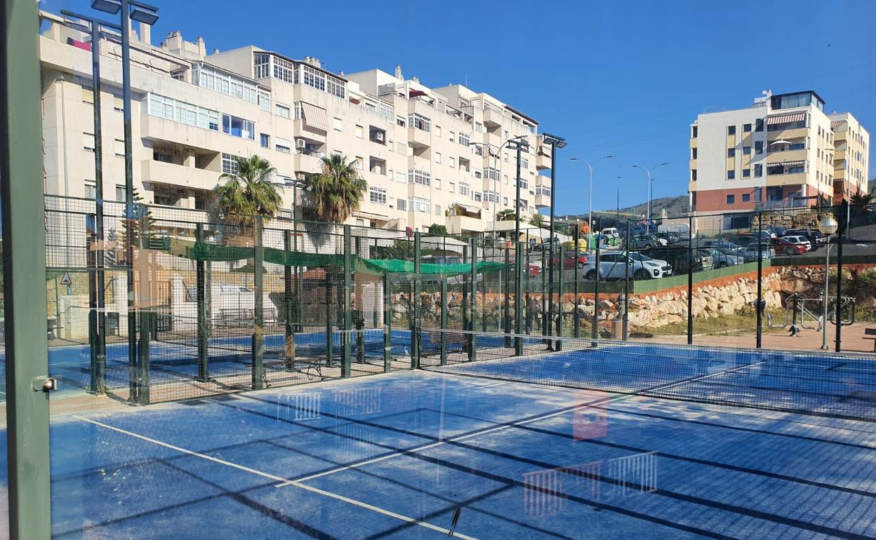 Imagen de las pistas deportivas en la zona de Los Almendros. 