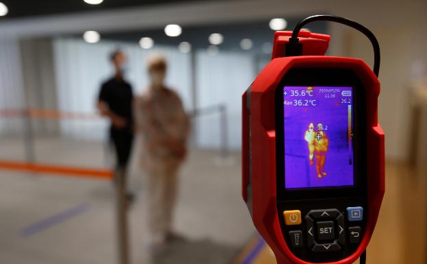 Cámara termográfica instalada en el Centre Pompidou.