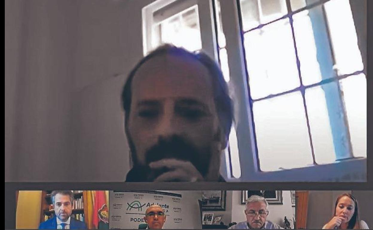 Cassá, en el pleno de ayer por videoconferencia.