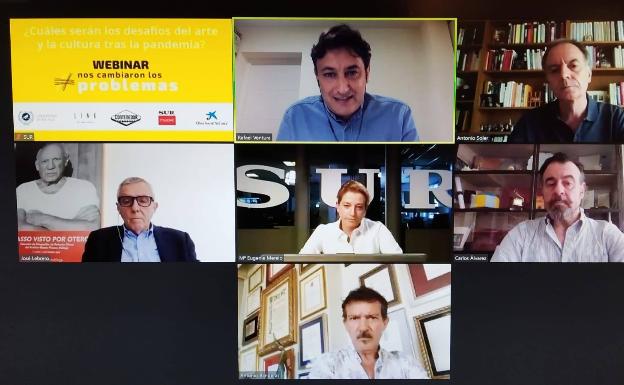 Imagen del encuentro virtual organizado por la UMA con la colaboración de SUR. 