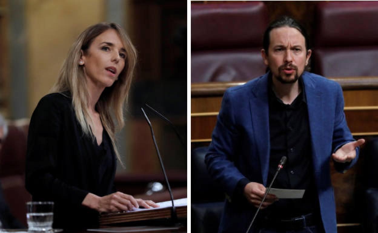 Cayetana Álvarez de Toledo y Pablo Iglesias. 