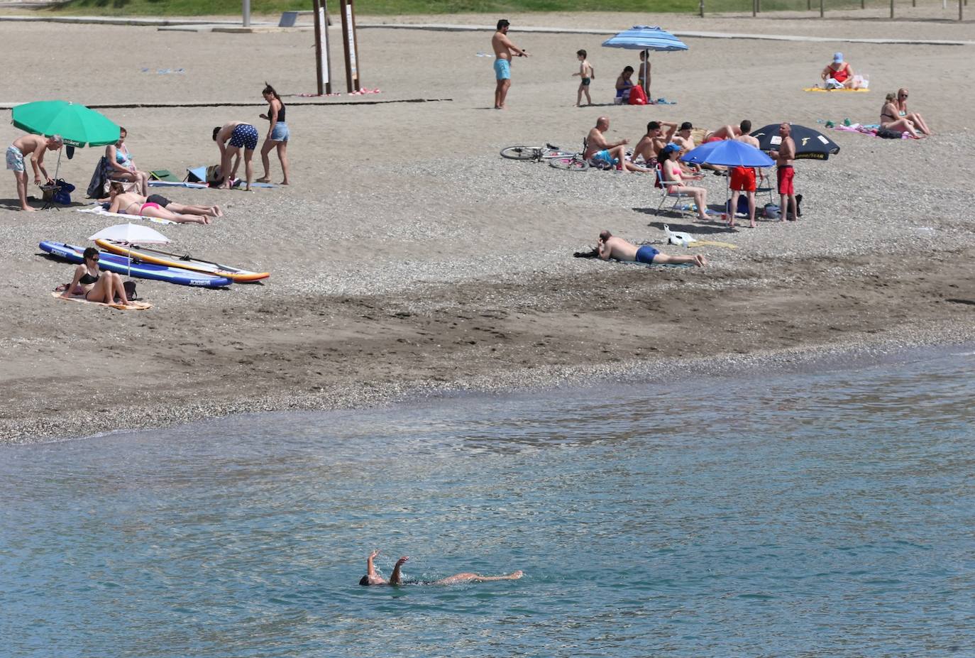 Las playas de la capital, este sábado. 