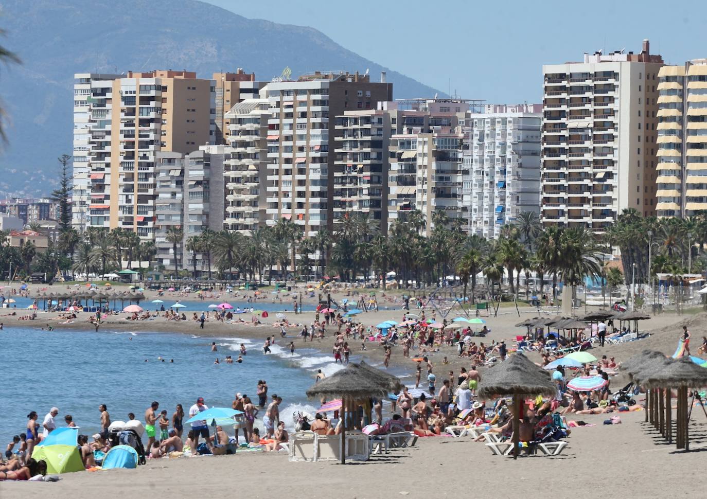 Las playas de la capital, este sábado. 
