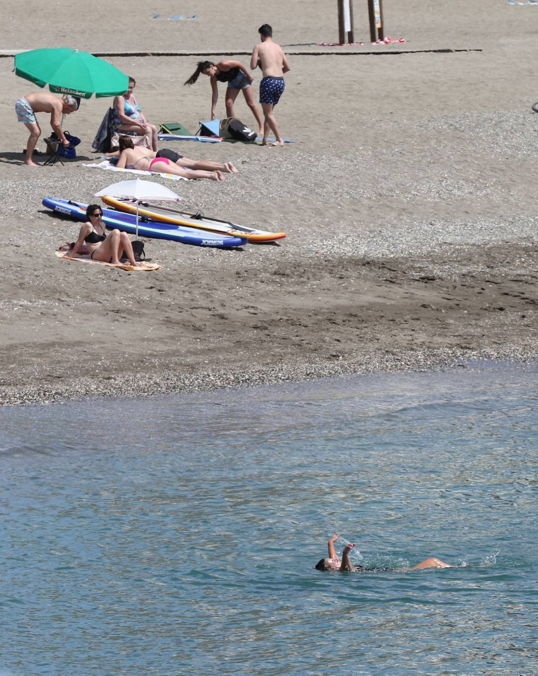 Las playas de la capital, este sábado. 
