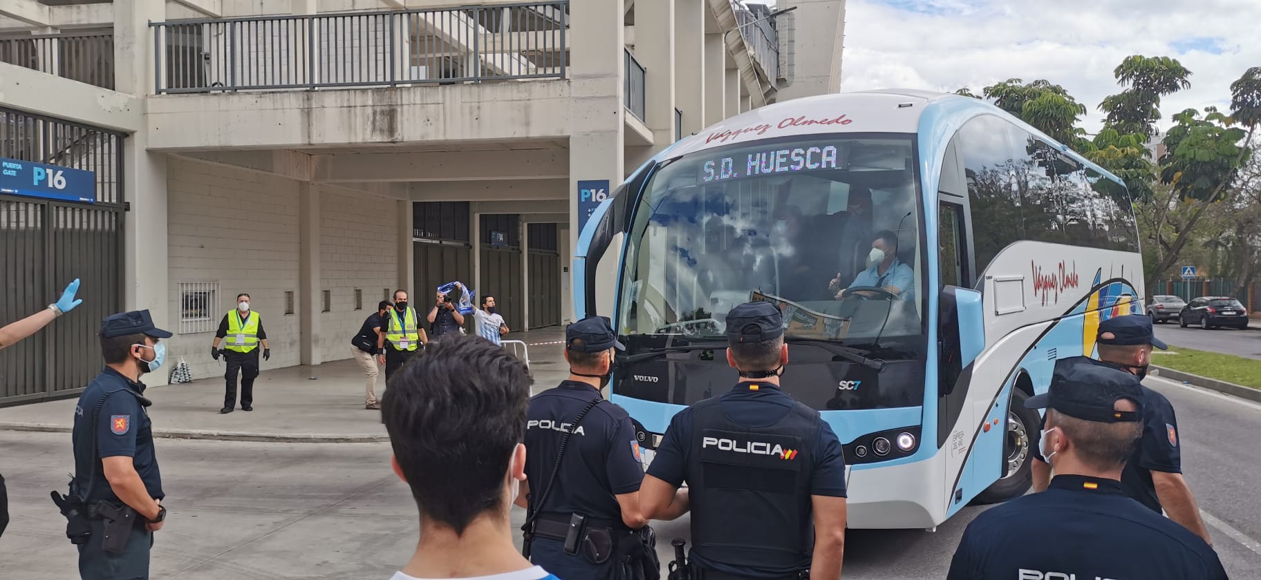 La vuelta del fútbol a La Rosaleda tras el parón de LaLiga por la pandemia