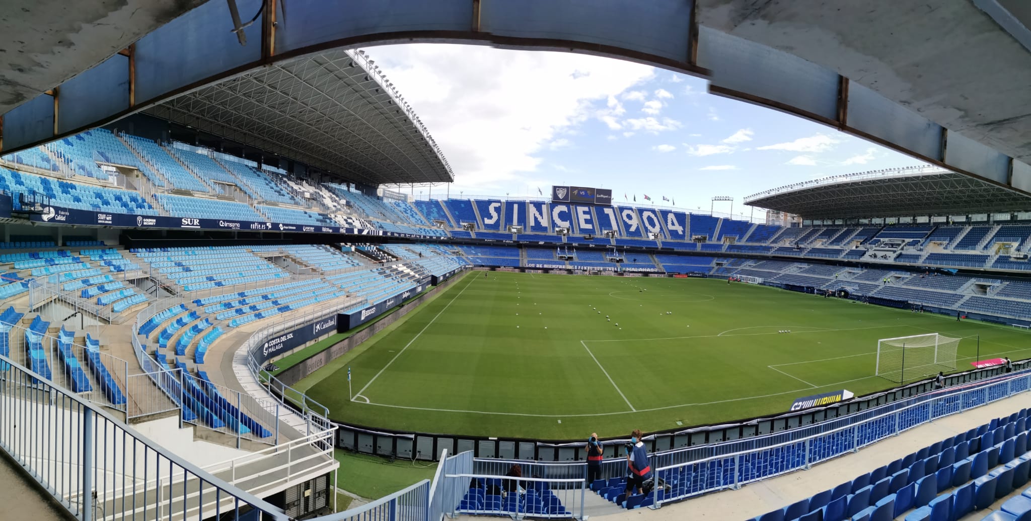 La vuelta del fútbol a La Rosaleda tras el parón de LaLiga por la pandemia