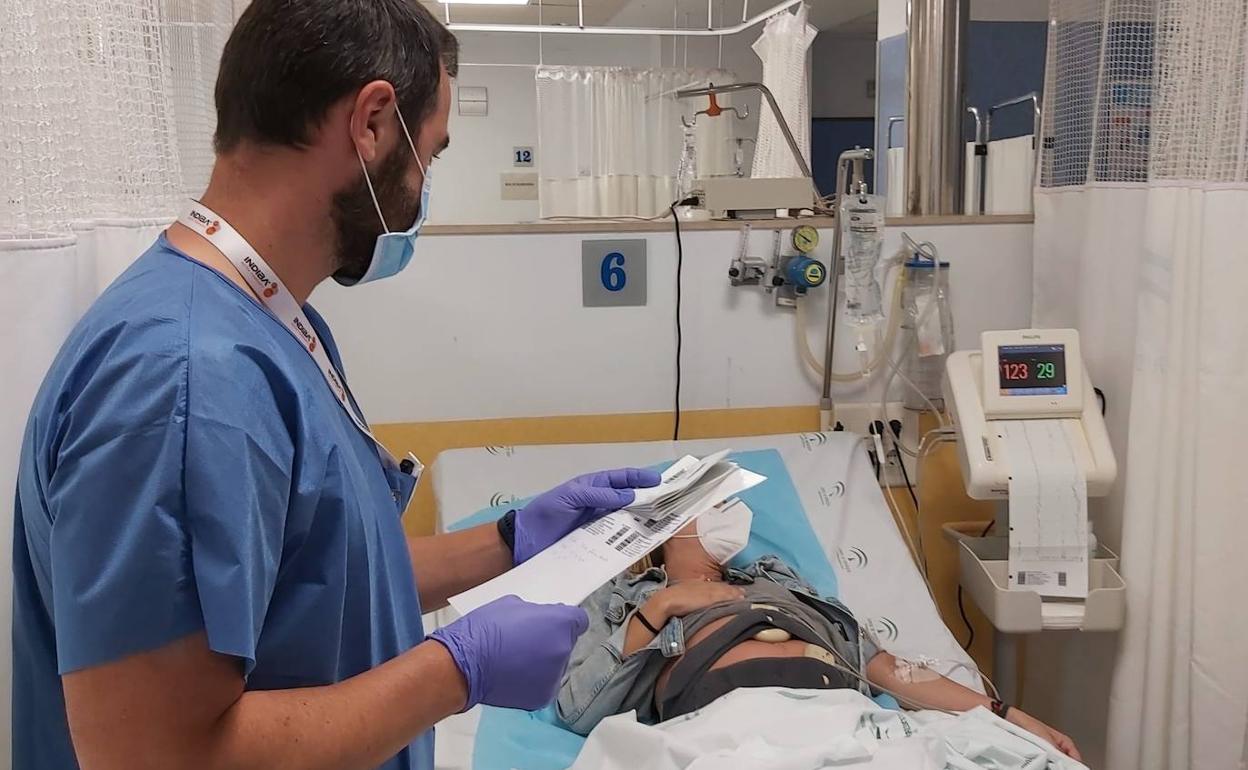 Monitorización de una embarazada en el Materno. 