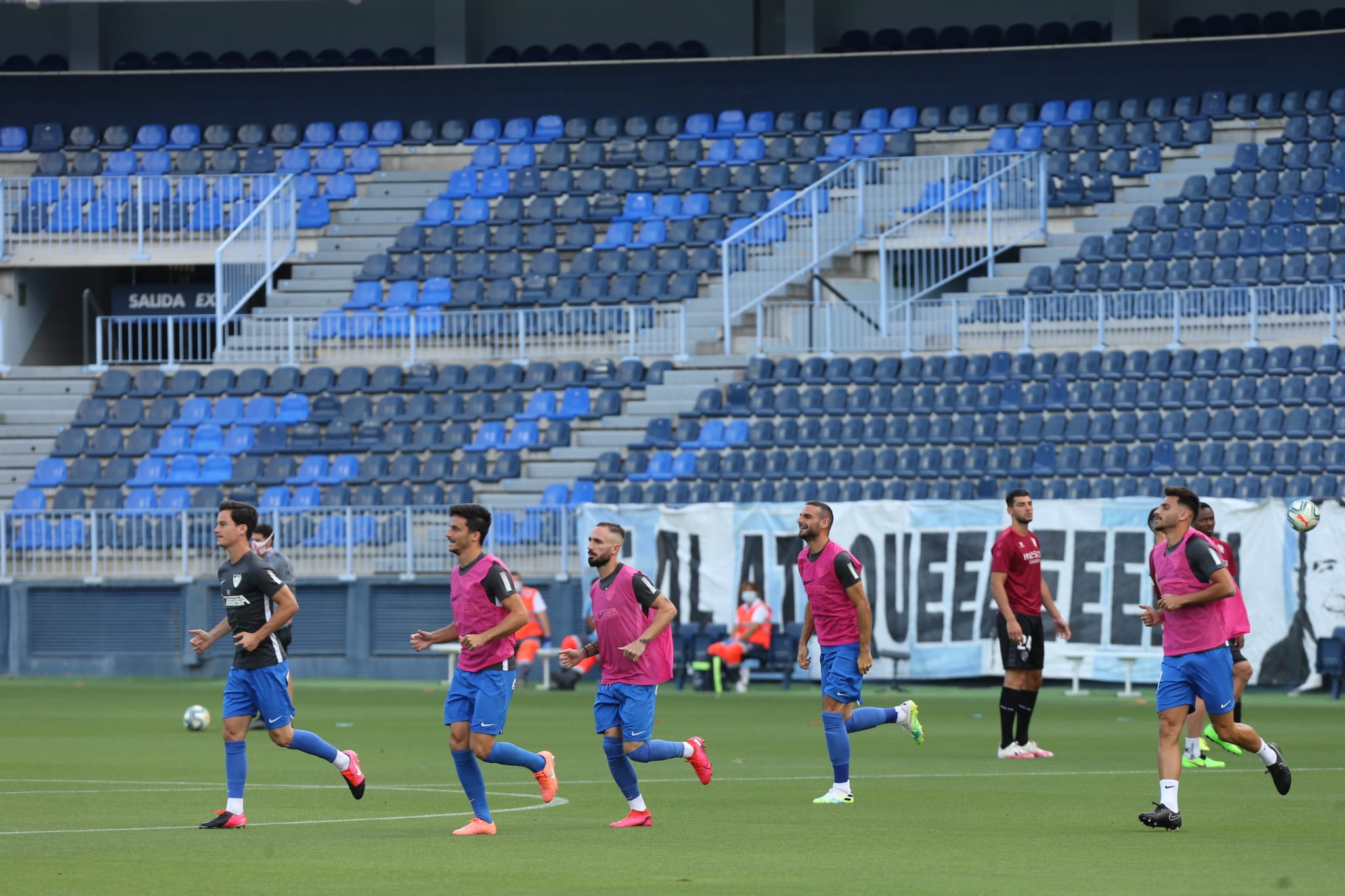 La vuelta del fútbol a La Rosaleda tras el parón de LaLiga por la pandemia