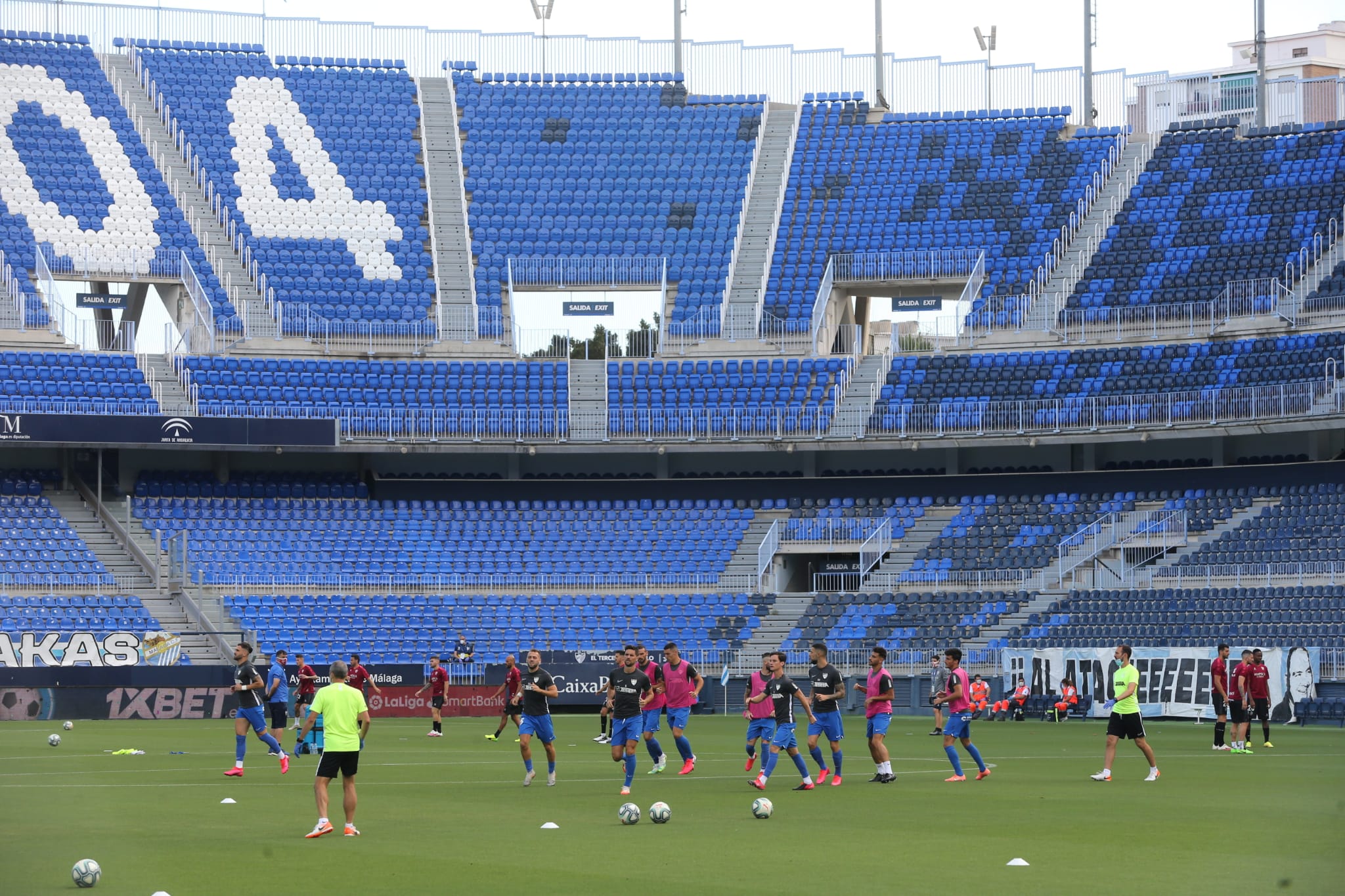 La vuelta del fútbol a La Rosaleda tras el parón de LaLiga por la pandemia