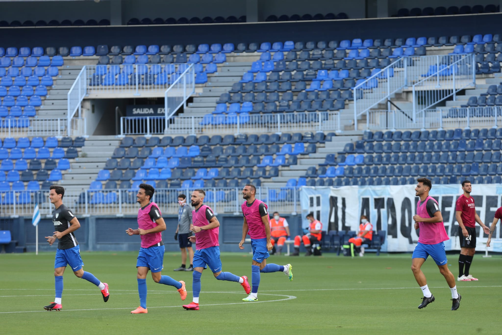 La vuelta del fútbol a La Rosaleda tras el parón de LaLiga por la pandemia