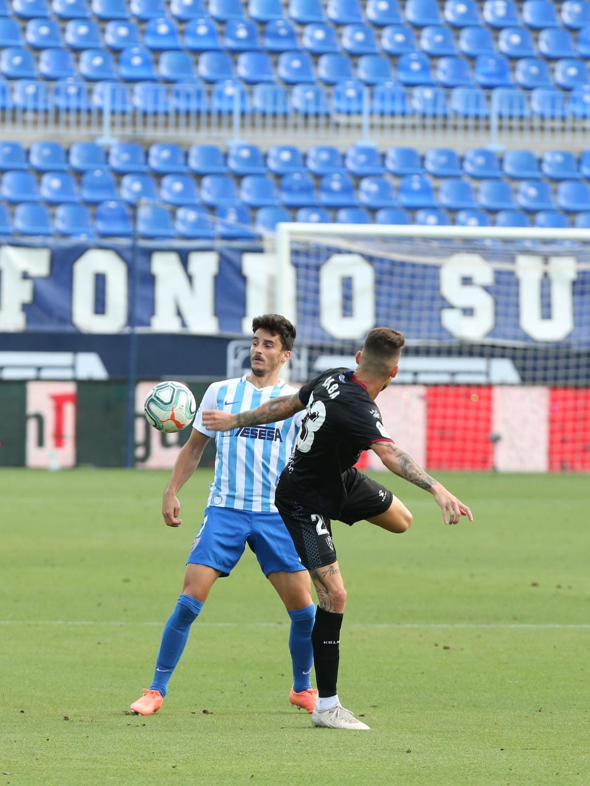 La vuelta del fútbol a La Rosaleda tras el parón de LaLiga por la pandemia