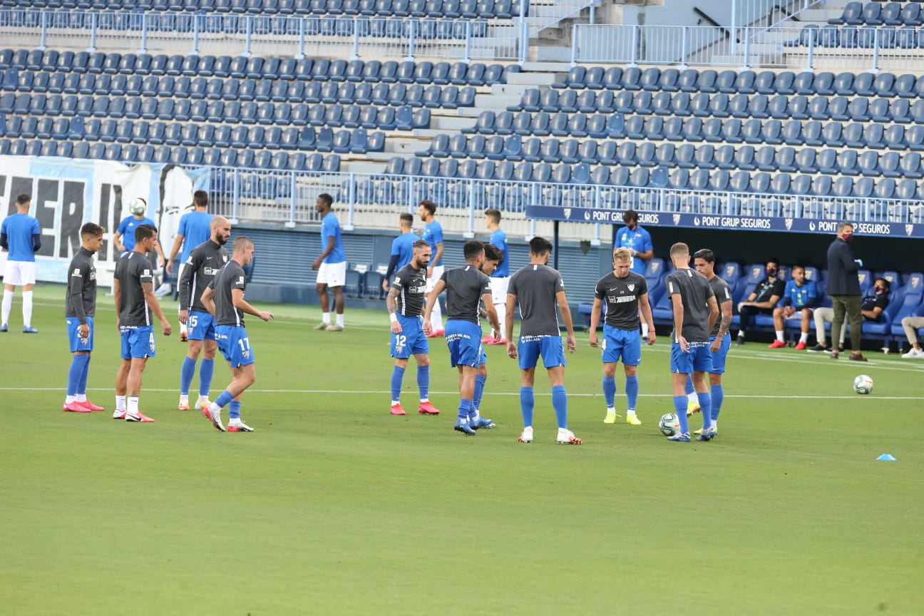 Todos los momentos del partido en imágenes desde La Rosaleda, que por segunda vez abre sus puertas para el fútbol pero sin aficionados en las gradas. 
