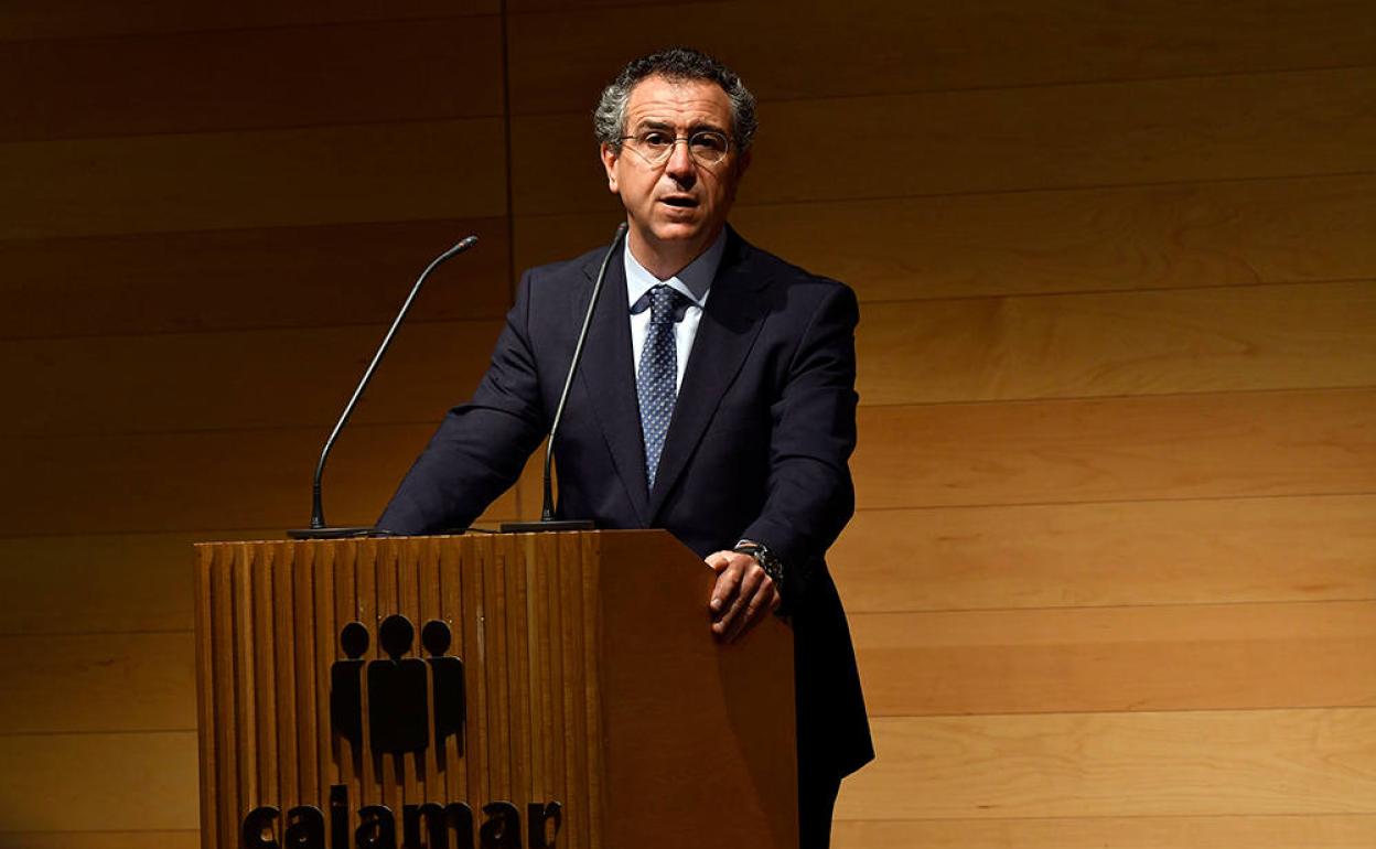 El presidente de Cajamar, durante su discurso en la Asamblea General. 