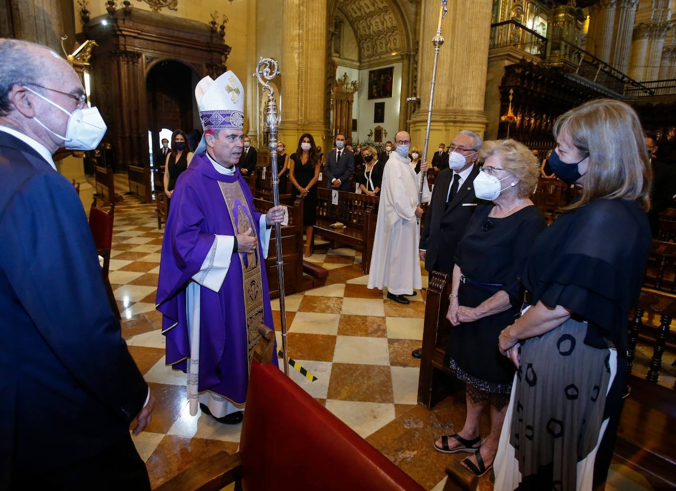 Funeral en la Catedral de Málaga por las víctimas de la pandemia. 