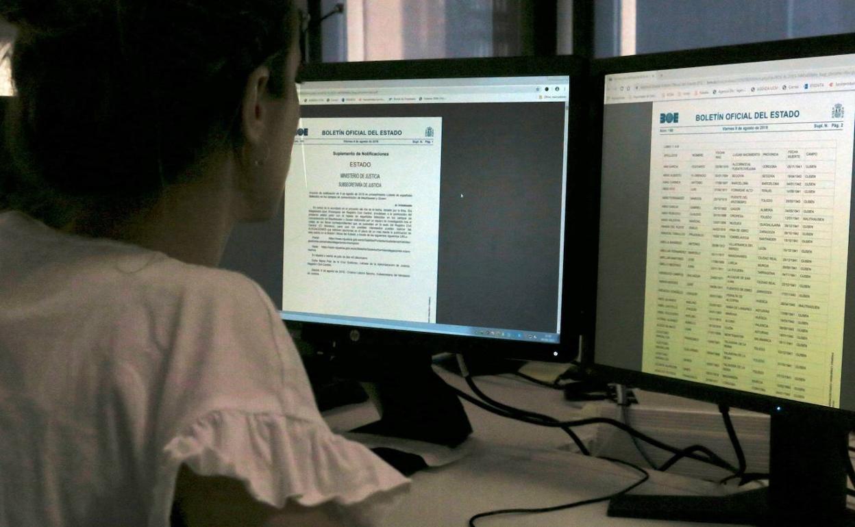 Imagen de archivo de una publicación en el BOE. 