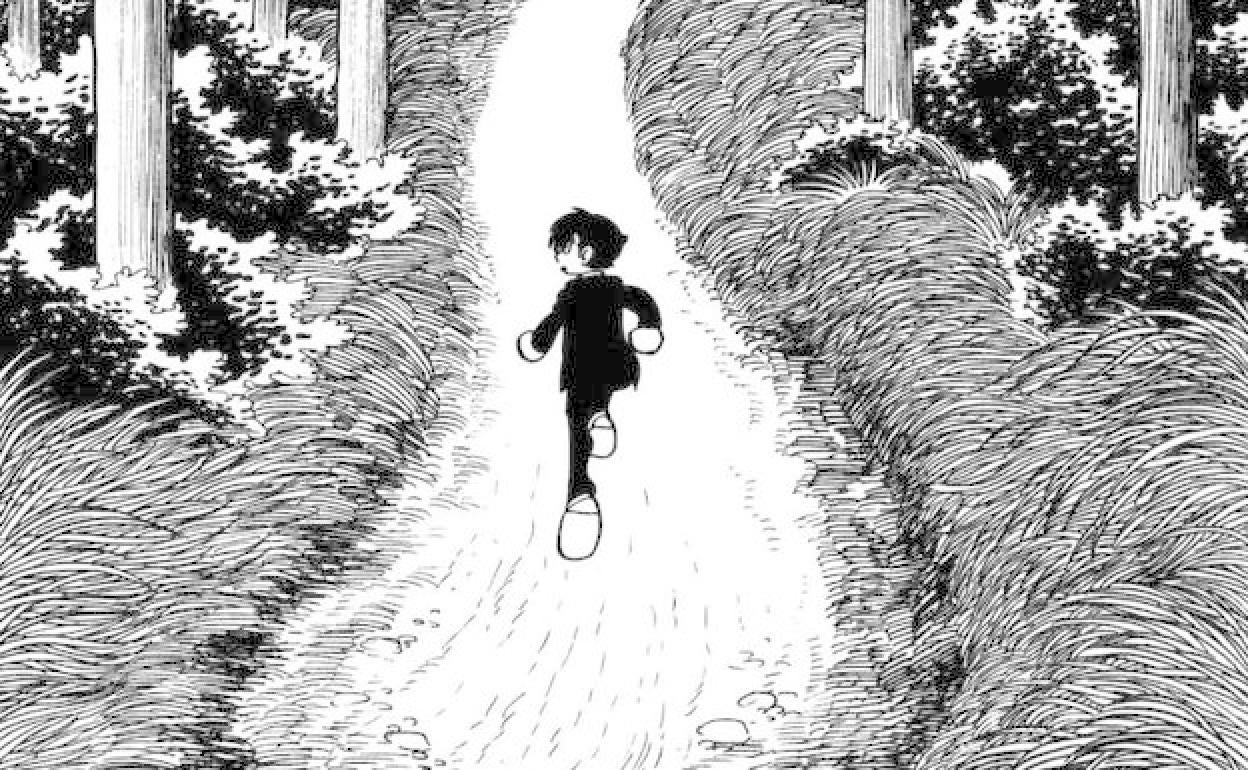Una de las imágenes del manga 'Cráter' de Osamu Tezuka.