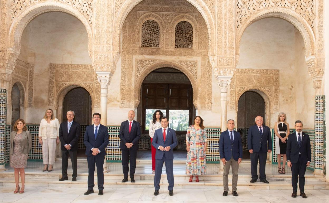 El Consejo de Gobierno andaluz el pasado día 23 tras acabar el estado de alarma en el recinto de La Alhambra. 