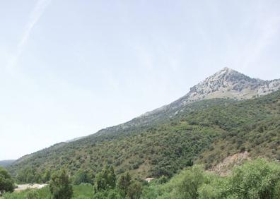 Imagen secundaria 1 - Vista parcial de las Angosturas del Guadiaro. Vista del río al final de la ruta con el telón de fondo del pico Martín Gil. Vista del Guadiaro a su paso por la Estación de Jimera.