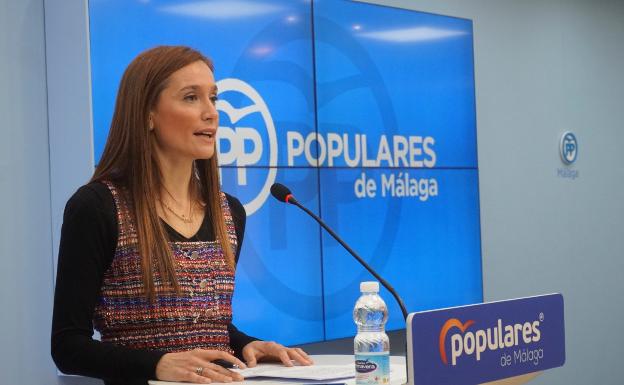 Elisa Pérez de Siles en un acto en la sede provincial del PP.