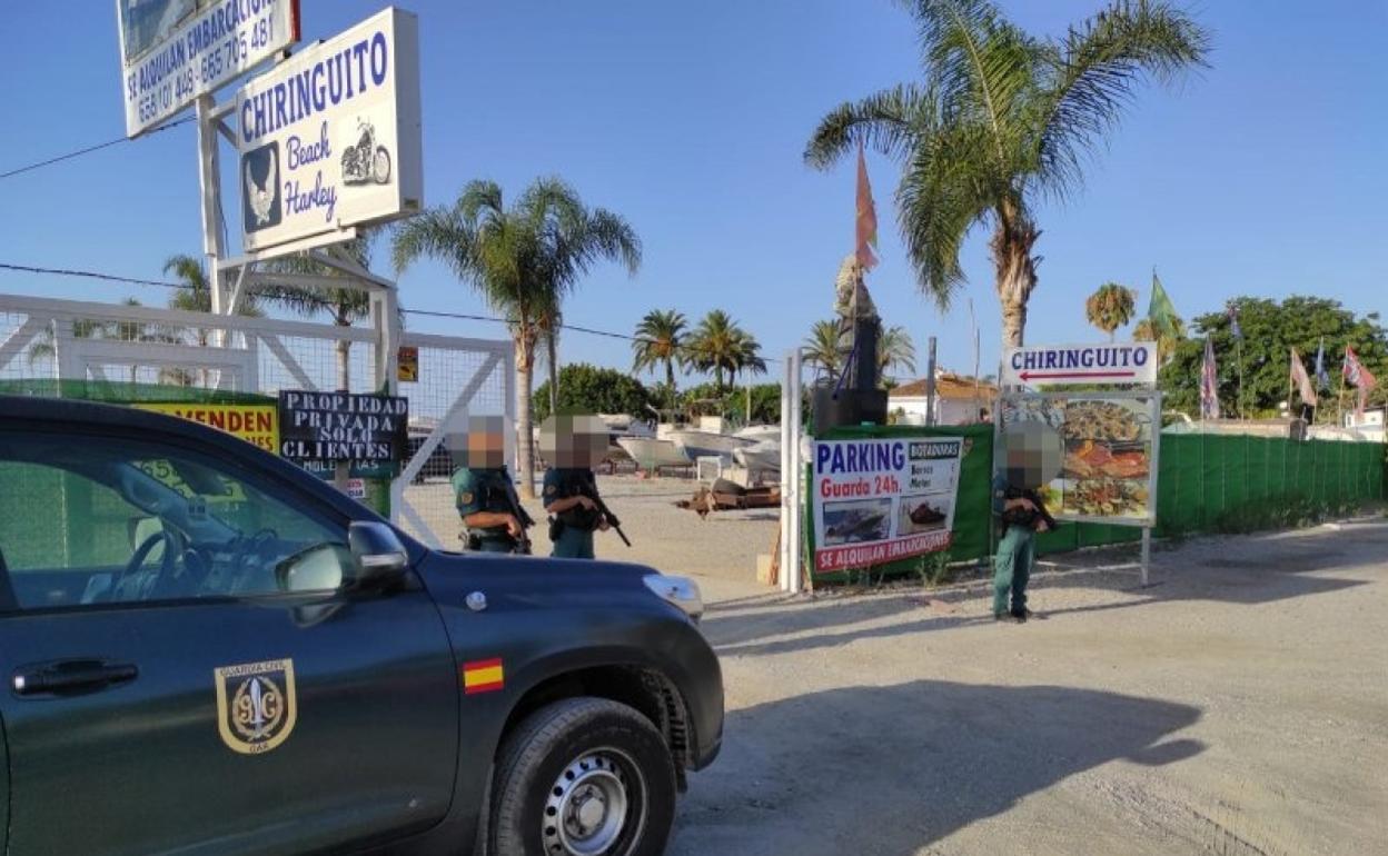 La Guardia Civil interviene en un embarcadero de Almayate por su vinculación al narcotráfico