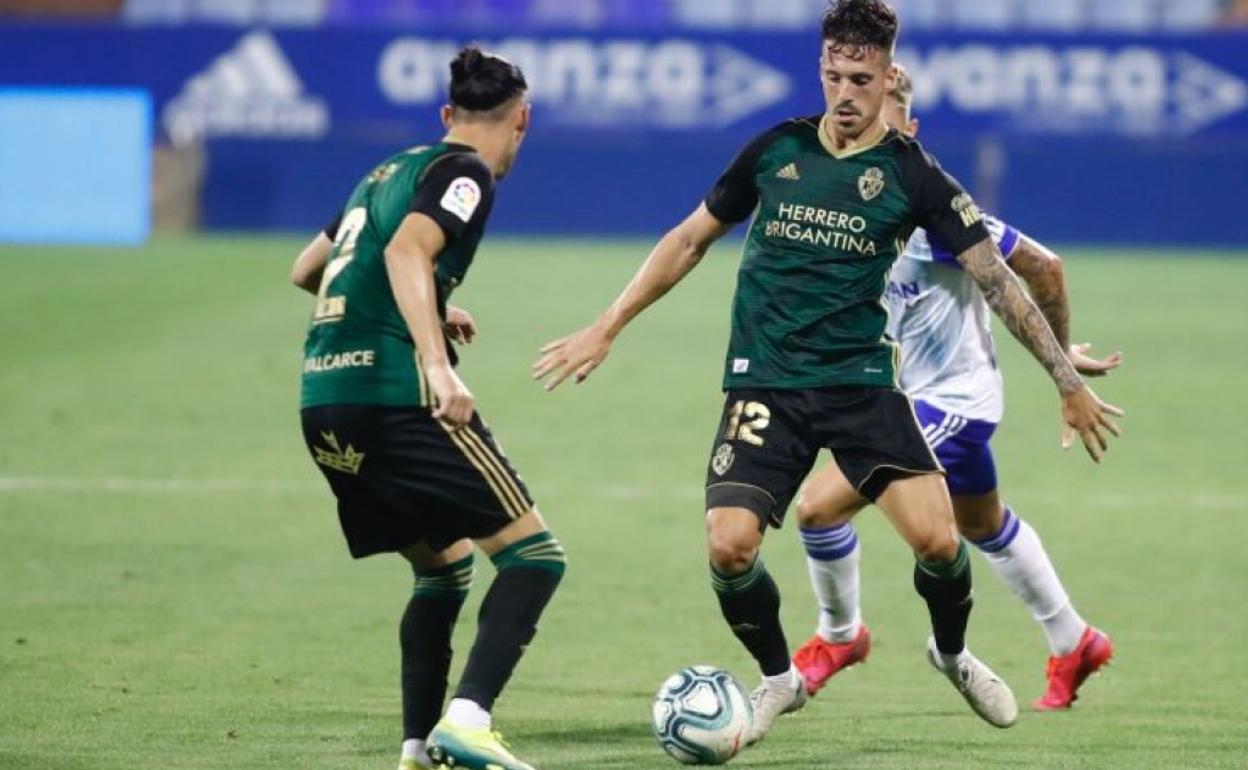 Iván, con la Ponferradina y ante el Zaragoza, marcó un gol.