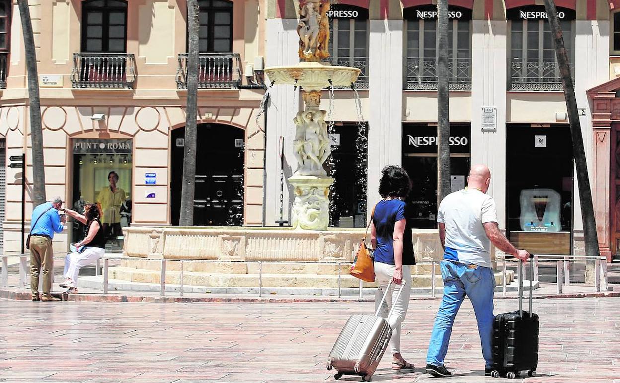 Turistas en el Centro Histórico de Málaga