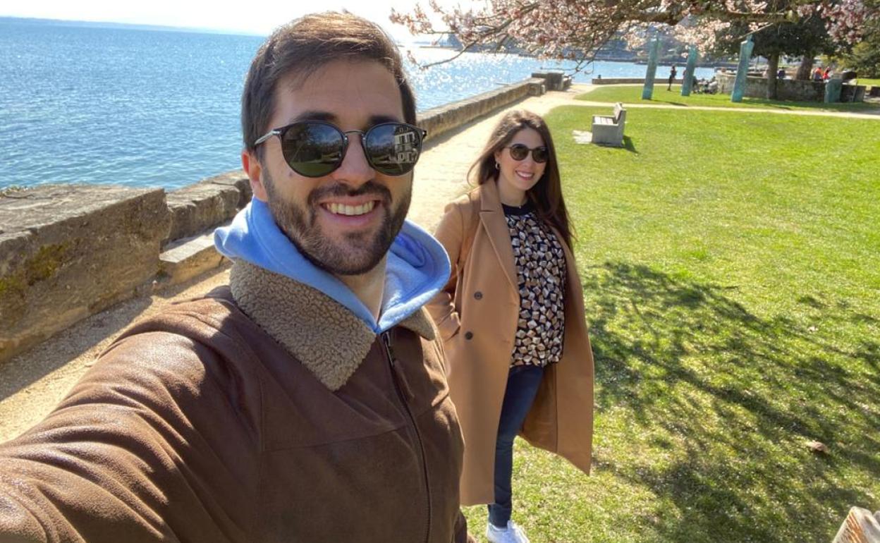 Borja Porras y su esposa, Pilar Muñoz. 