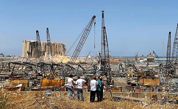 La explosión de Beirut generó un cráter de 43 metros de profundidad 