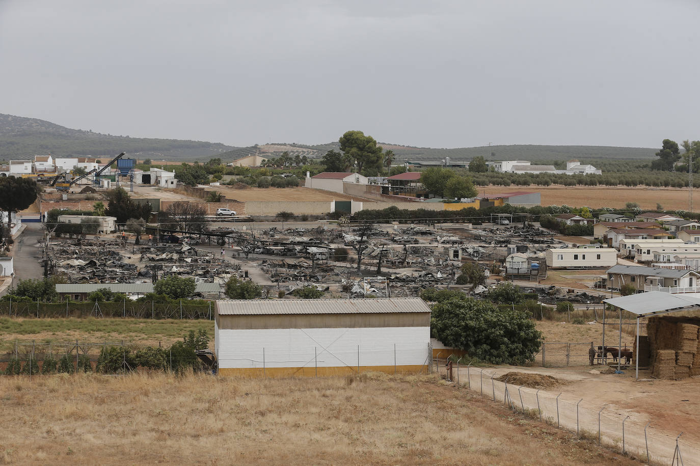 Mollina se vuelca con los más de 70 vecinos desalojados del camping Lazy Days Pueblo Fiesta, en el que 40 casas quedaron totalmente destruidas