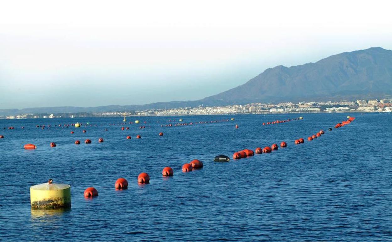 Imagen de una instalación de acuicultura. 