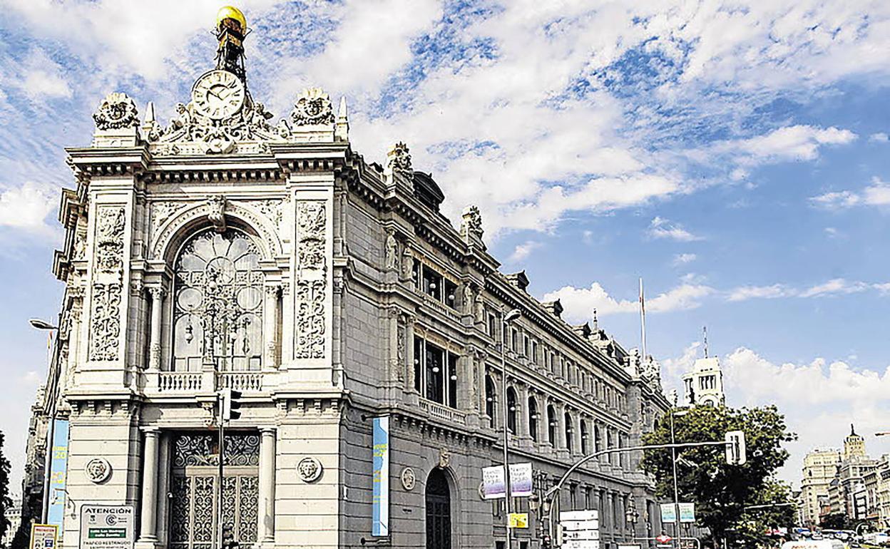 El Banco de España, en la calle de Alcalá de Madrid 