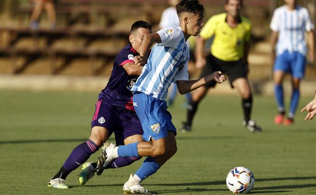 Larrubia, el benjamín del Málaga, debutó con el primer equipo