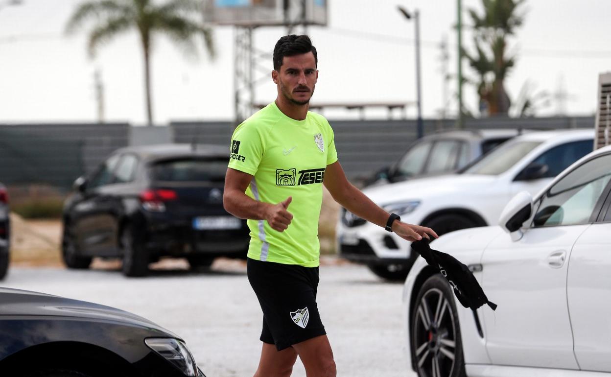 Juan Carlos, en su último entrenamiento con el Málaga hace dos semanas.