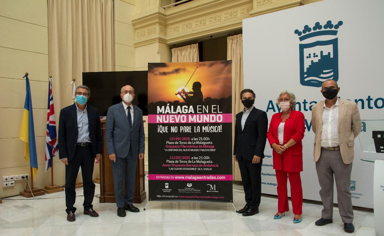 Francisco Salado, Francisco de la Torre, José María Moreno, Teresa Porras y José Carlos Ramírez, en la presentación.