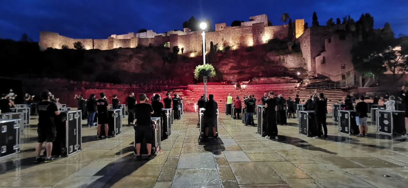 La protesta transcurrió por el Centro de Málaga. 