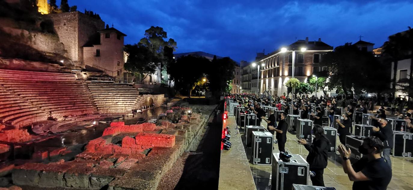 La protesta transcurrió por el Centro de Málaga. 