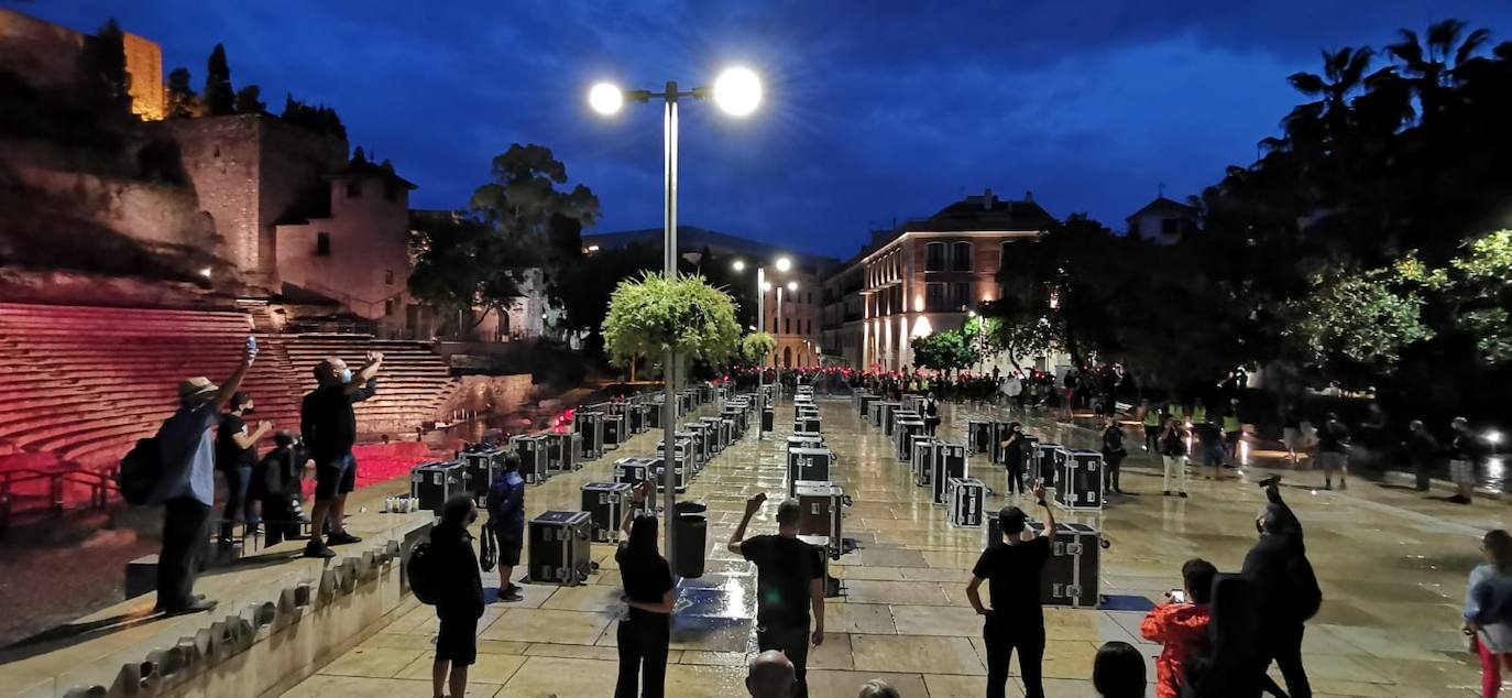 La protesta transcurrió por el Centro de Málaga. 