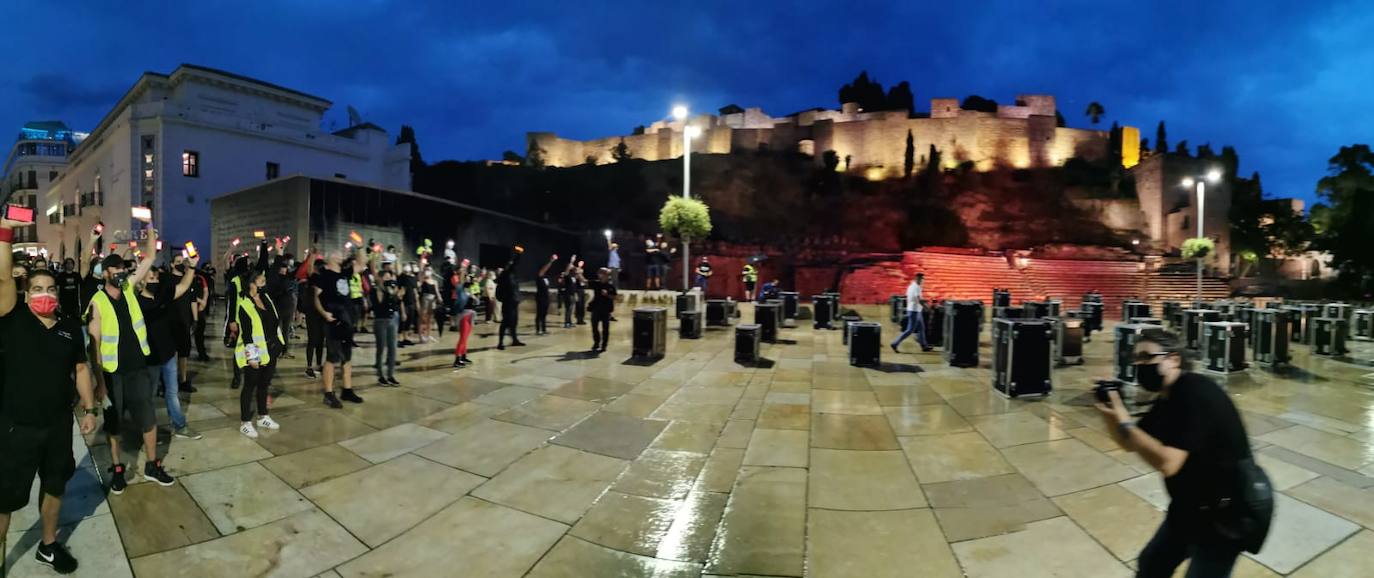 La protesta transcurrió por el Centro de Málaga. 