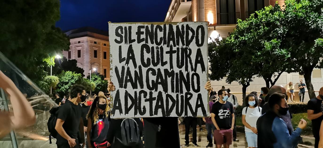 La protesta transcurrió por el Centro de Málaga. 