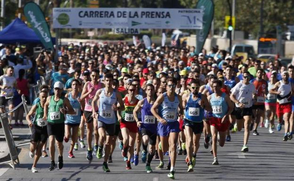 Una edición anterior de la Carrera de la Prensa de Málaga. 