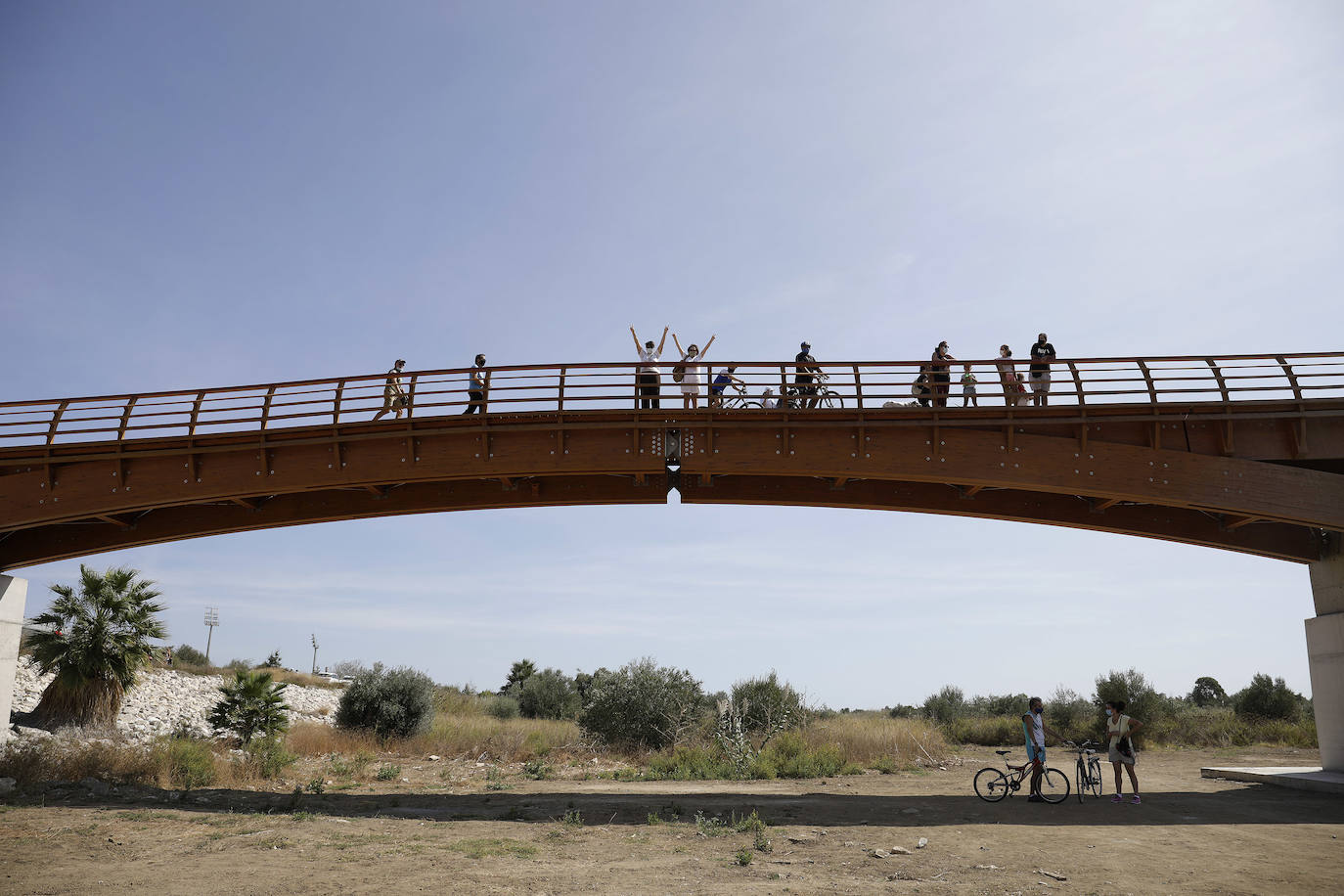 Fotos: Así ha sido la inauguración de la pasarela del Guadalhorce