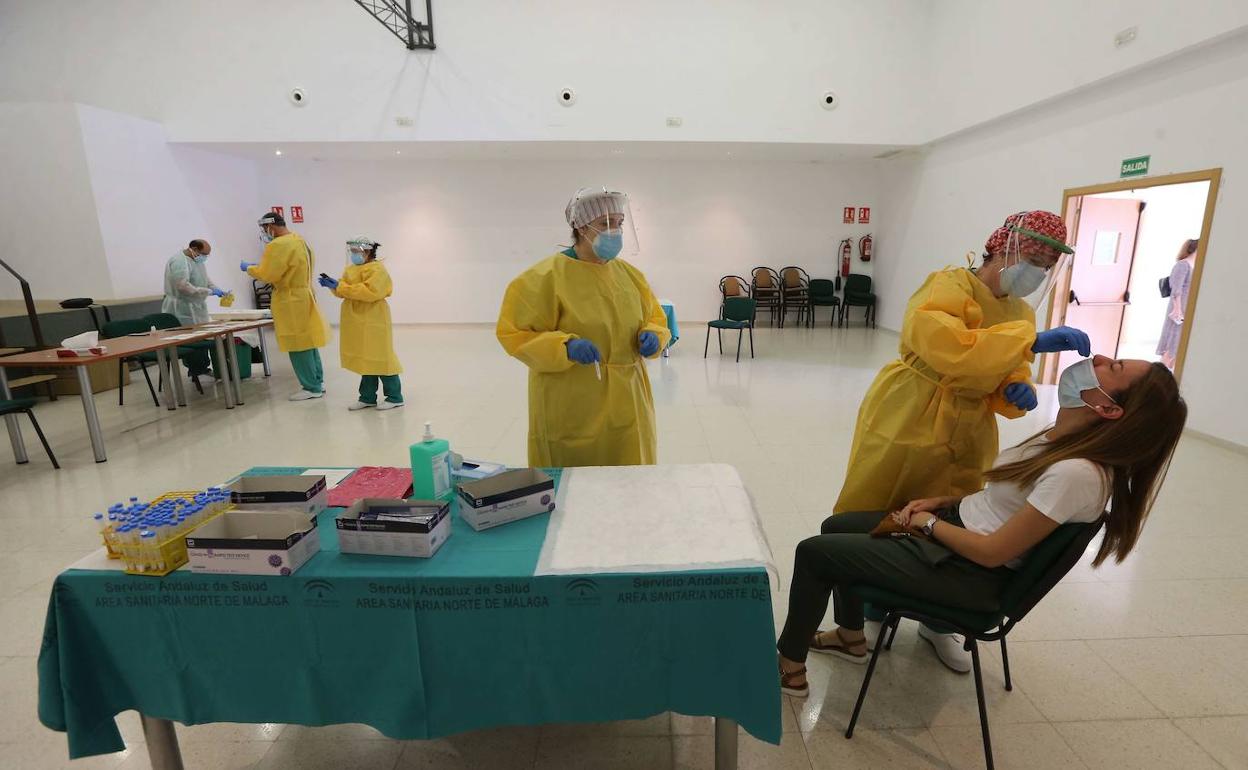 Imagen de los test realizados la pasada semana en Villanueva de la Concepción 