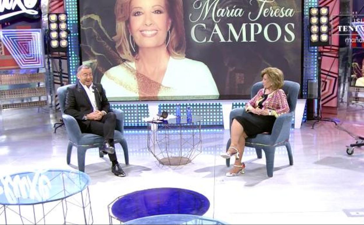 Jorge Javier y María Teresa Campos, en un momento de la entrevista. 