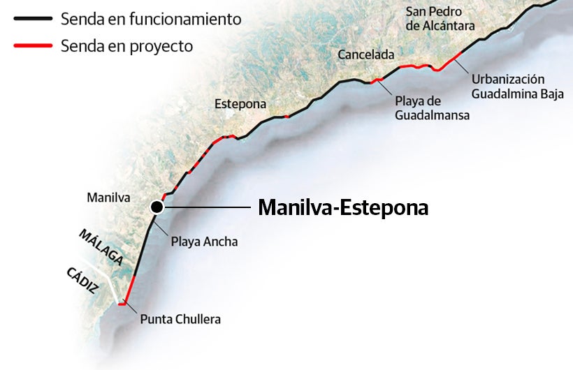 Puente de madera en Estepona