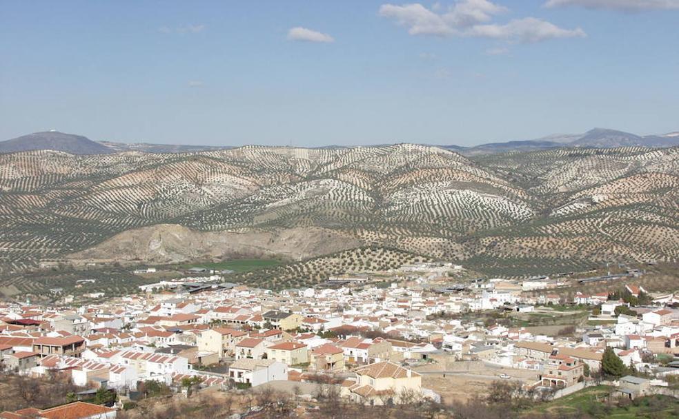 Vista del casco urbano de Cuevas de San Marcos. 