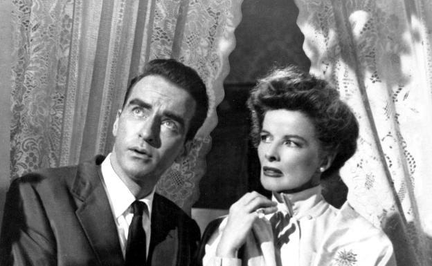 Clift, con Katharine Hepburn en 'De repente, el último verano' en 1959